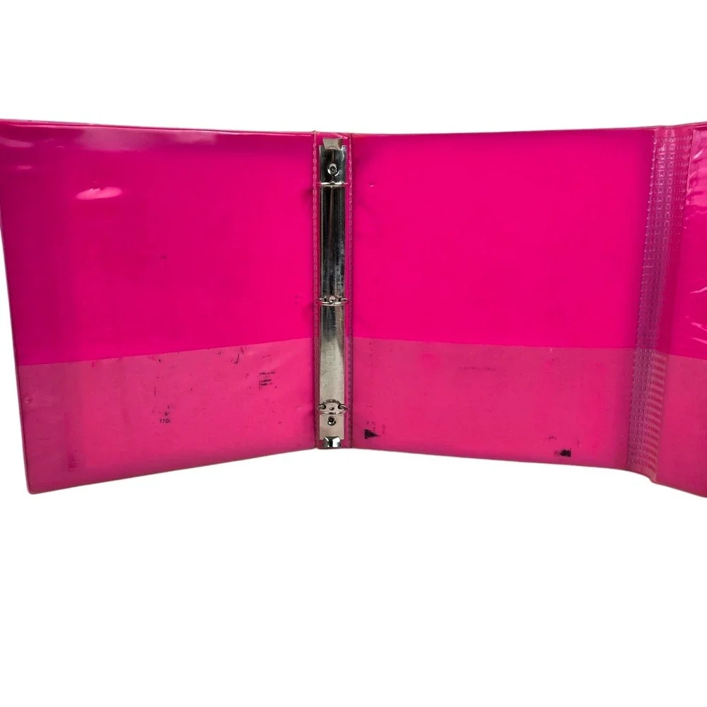 Vtg 1989 Lisa Frank Ultra NEO Volleyball w Net & Hands Trapper Keeper Binder